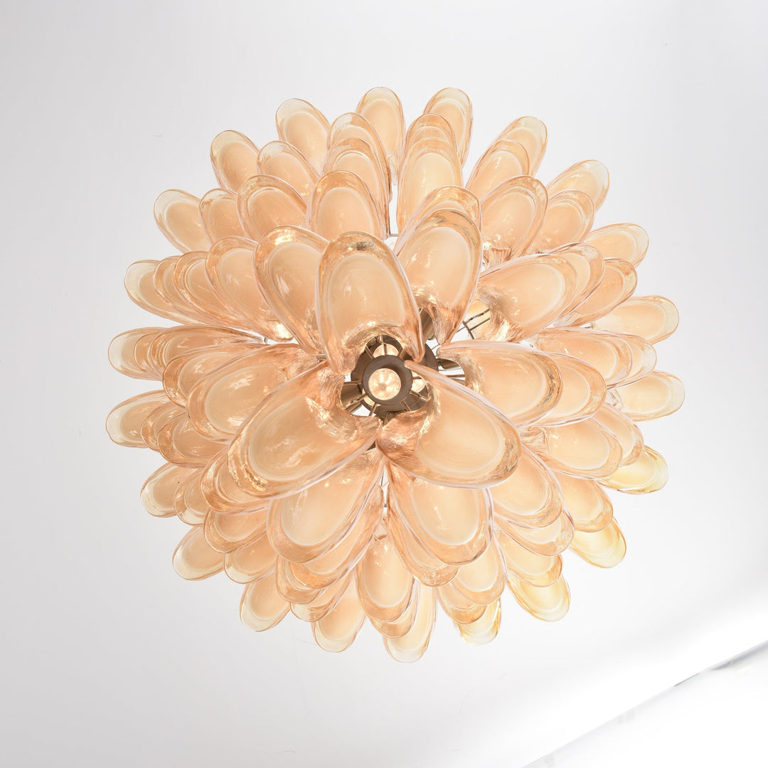 Amber Cloud Murano Glass Petals Chandelier - Vakkerlight
