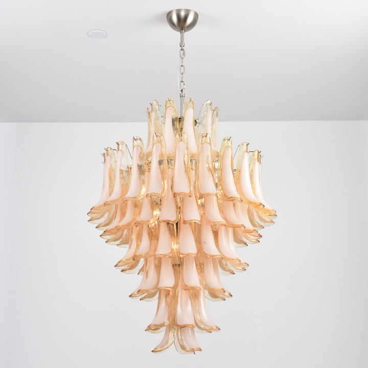 Amber Cloud Murano Glass Petals Chandelier - Vakkerlight