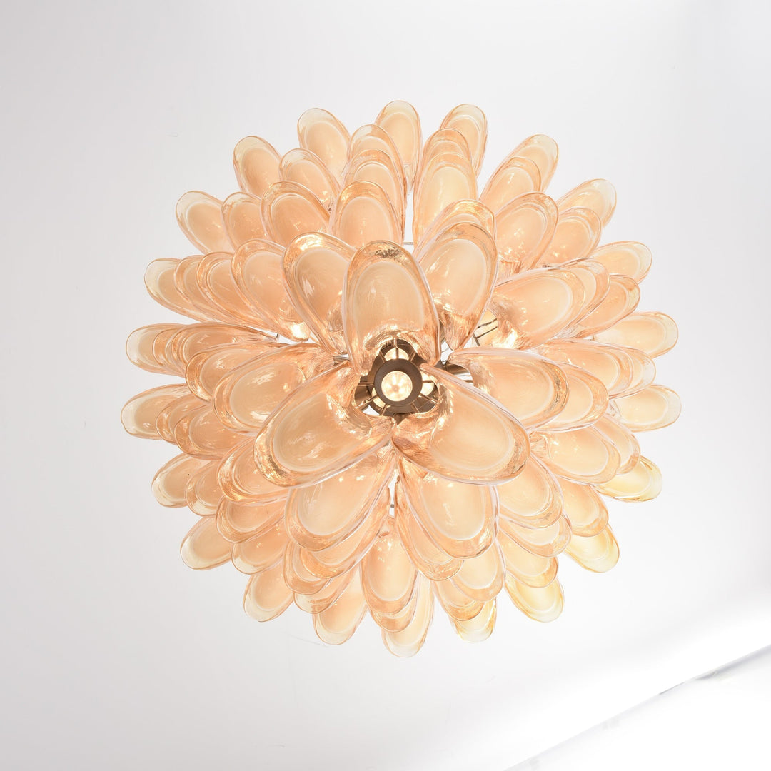 Amber Cloud Murano Glass Petals Chandelier - Vakkerlight