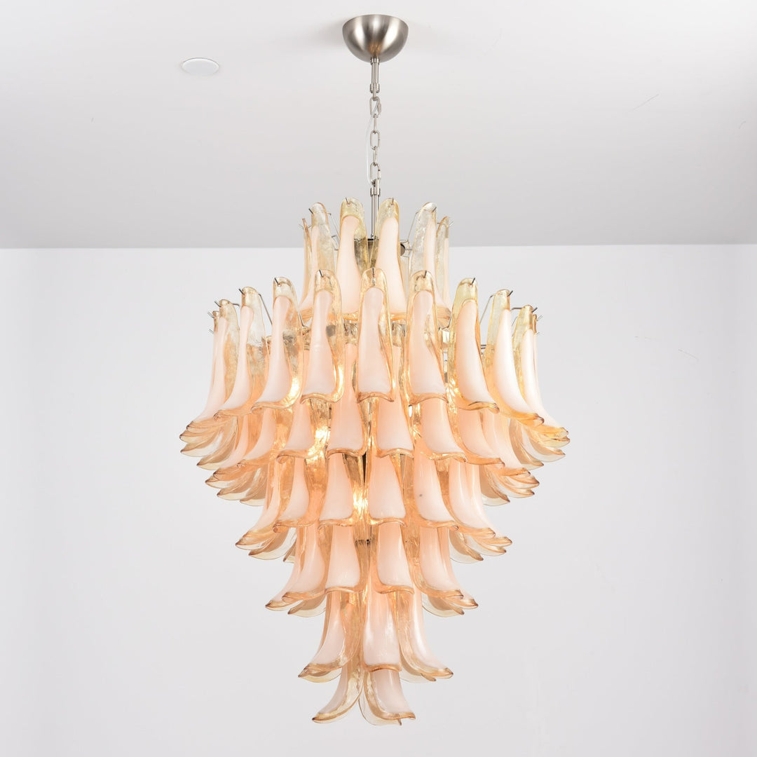 Amber Cloud Murano Glass Petals Chandelier - Vakkerlight