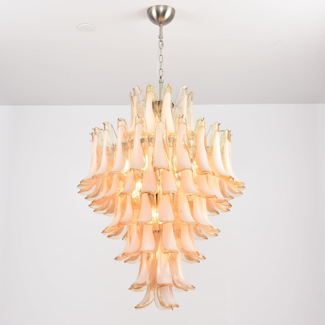 Amber Cloud Murano Glass Petals Chandelier - Vakkerlight