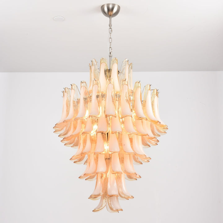 Amber Cloud Murano Glass Petals Chandelier - Vakkerlight