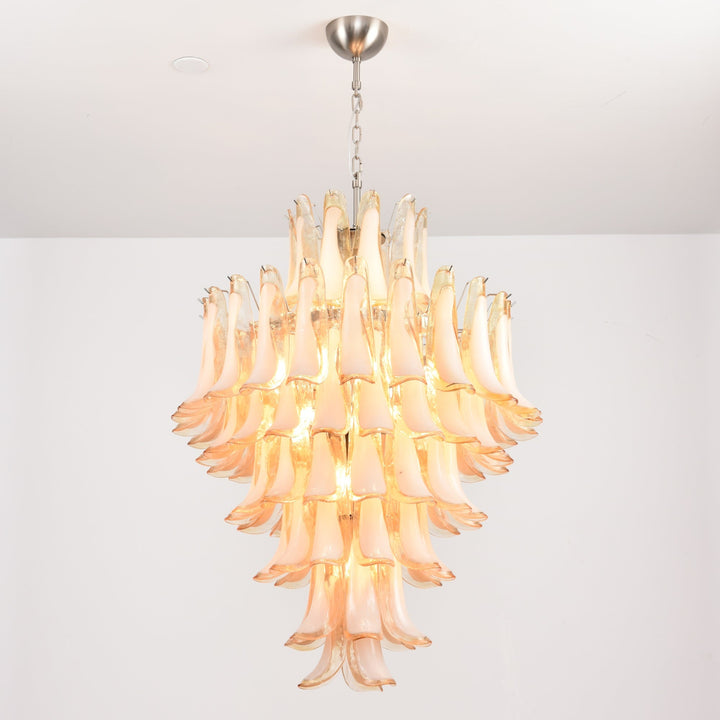 Amber Cloud Murano Glass Petals Chandelier - Vakkerlight