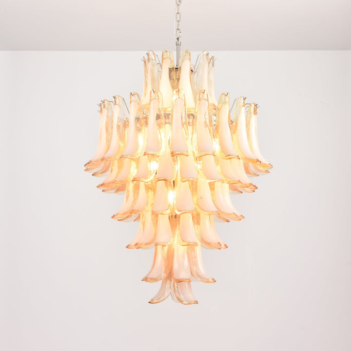 Amber Cloud Murano Glass Petals Chandelier - Vakkerlight