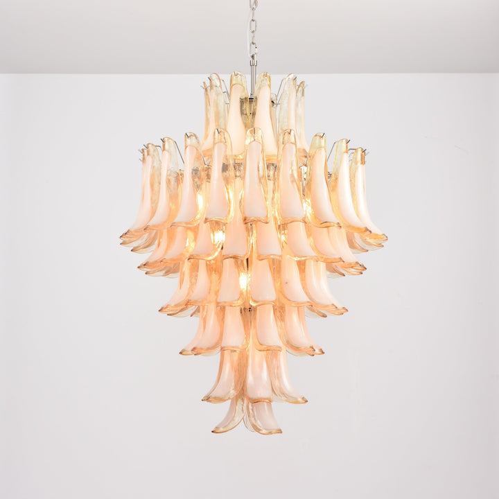 Amber Cloud Murano Glass Petals Chandelier - Vakkerlight
