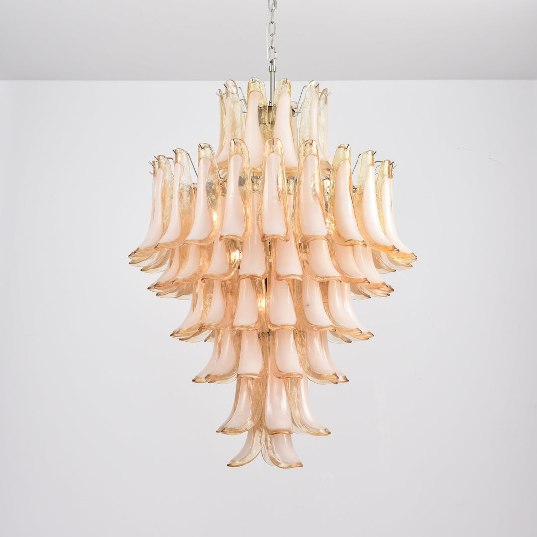 Amber Cloud Murano Glass Petals Chandelier - Vakkerlight