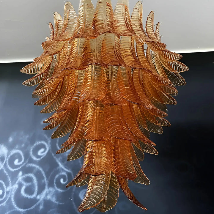 Amber Leaf Cascade Chandelier - Vakkerlight