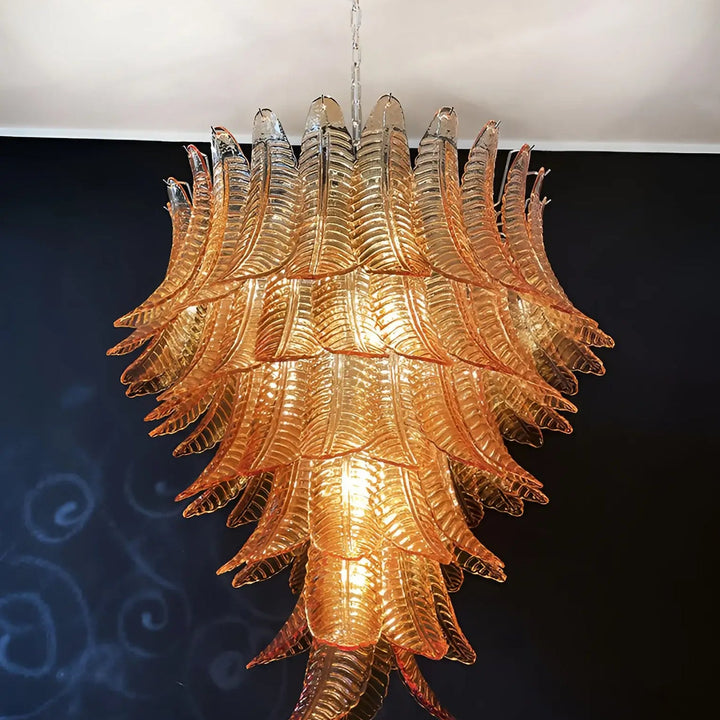 Amber Leaf Cascade Chandelier - Vakkerlight