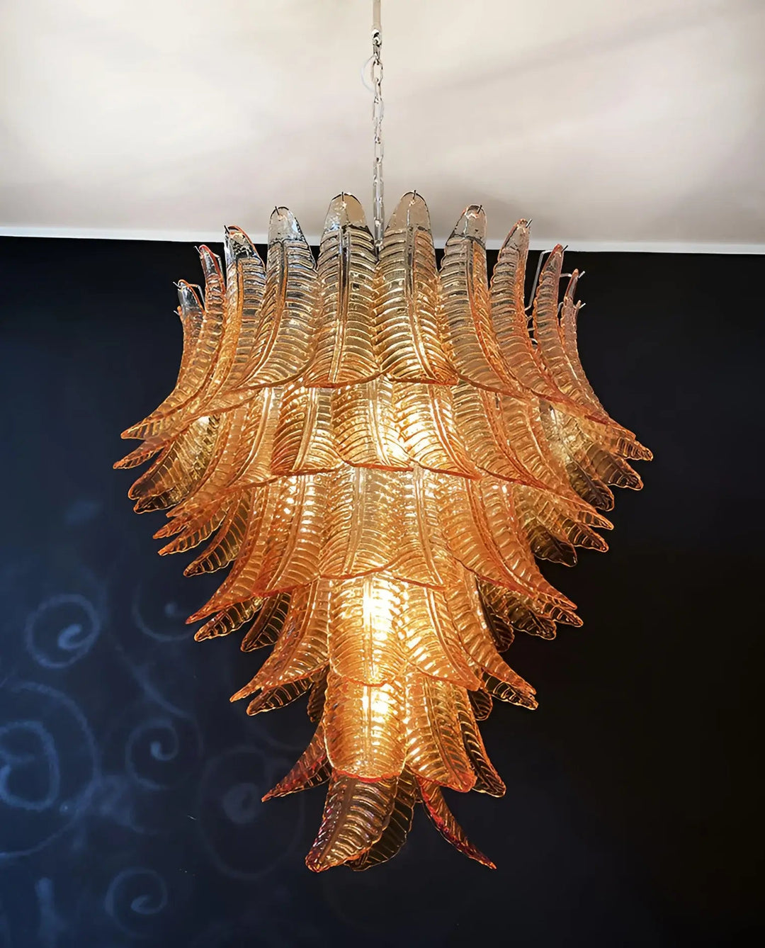 Amber Leaf Cascade Chandelier - Vakkerlight