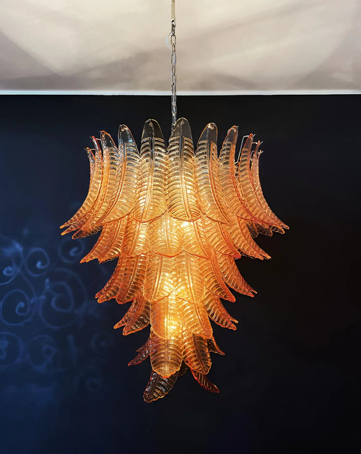 Amber Leaf Cascade Chandelier - Vakkerlight