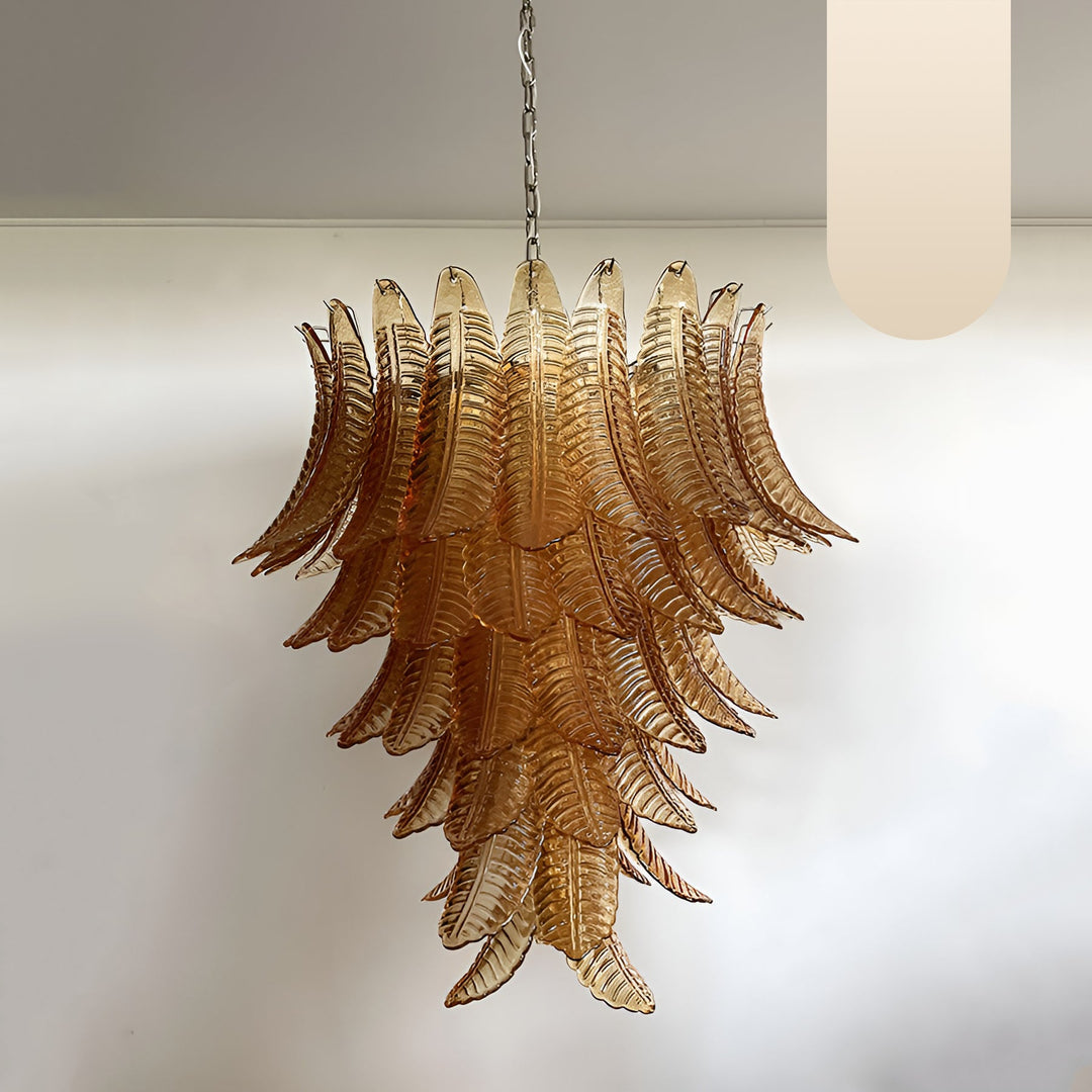 Amber Leaf Cascade Chandelier - Vakkerlight