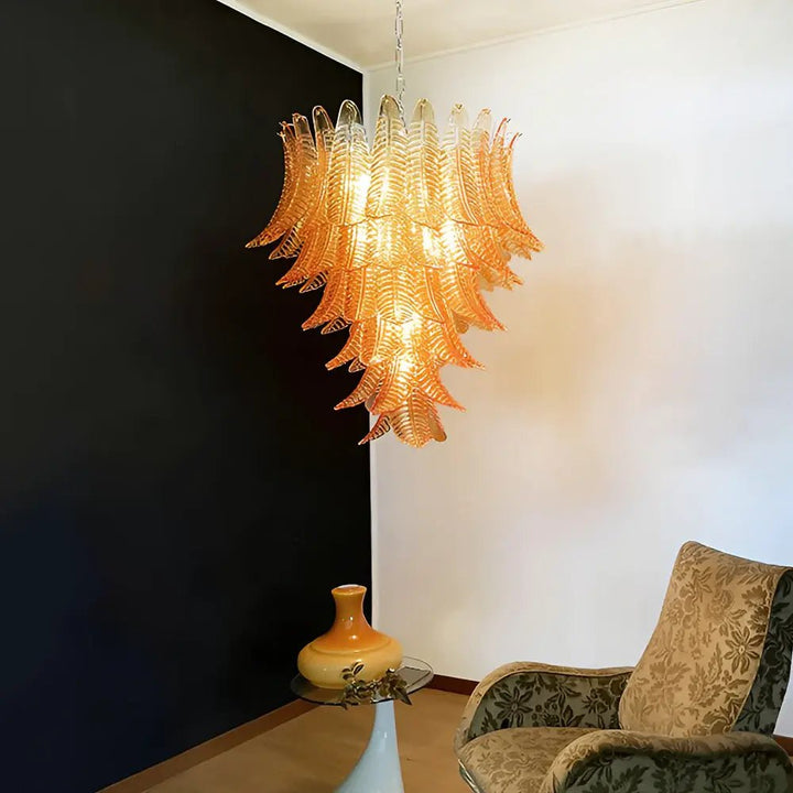 Amber Leaf Cascade Chandelier - Vakkerlight