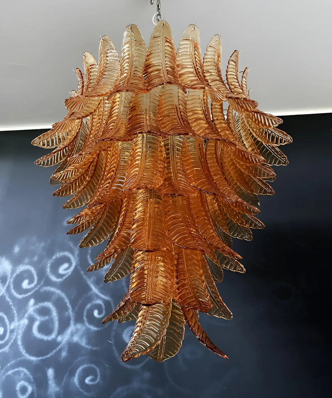 Amber Leaf Cascade Chandelier - Vakkerlight