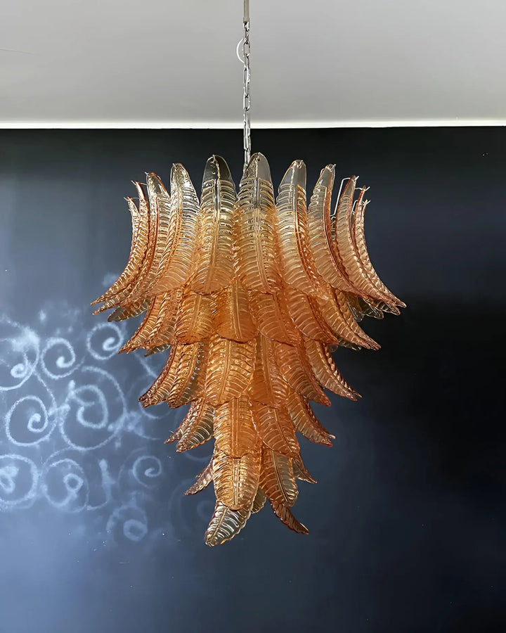 Amber Leaf Cascade Chandelier - Vakkerlight