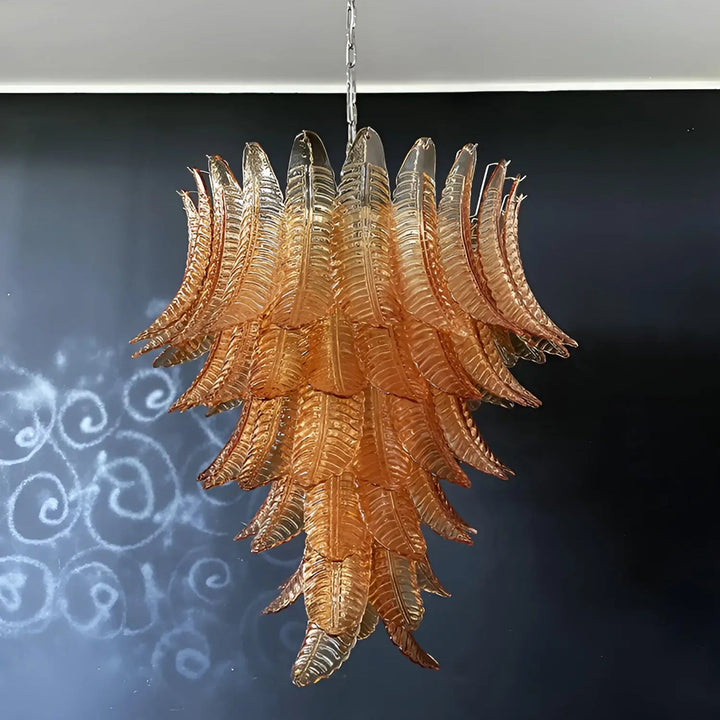 Amber Leaf Cascade Chandelier - Vakkerlight