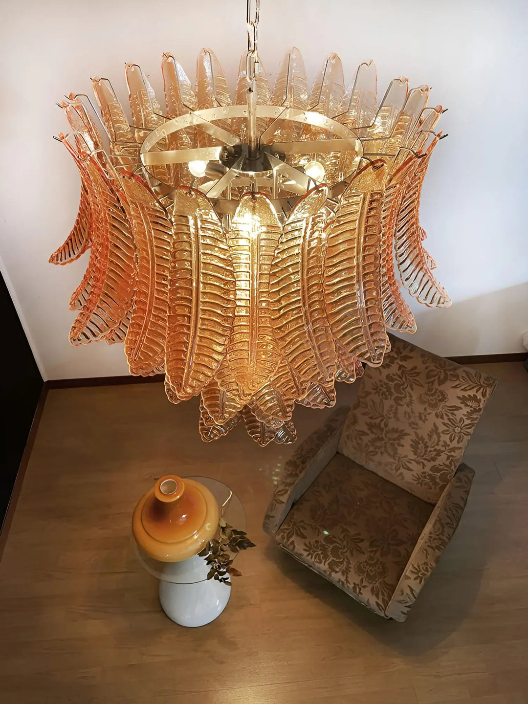 Amber Leaf Cascade Chandelier - Vakkerlight