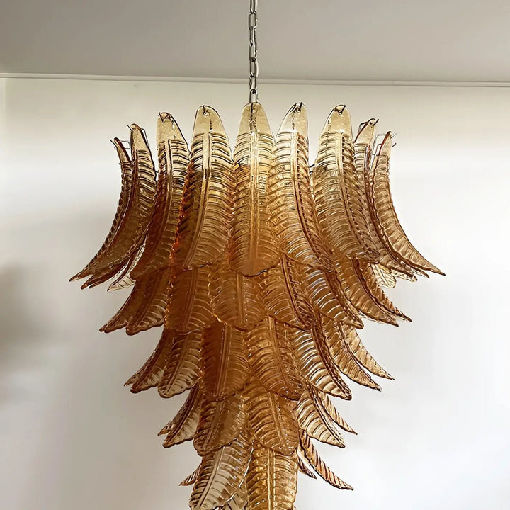 Amber Leaf Cascade Chandelier - Vakkerlight