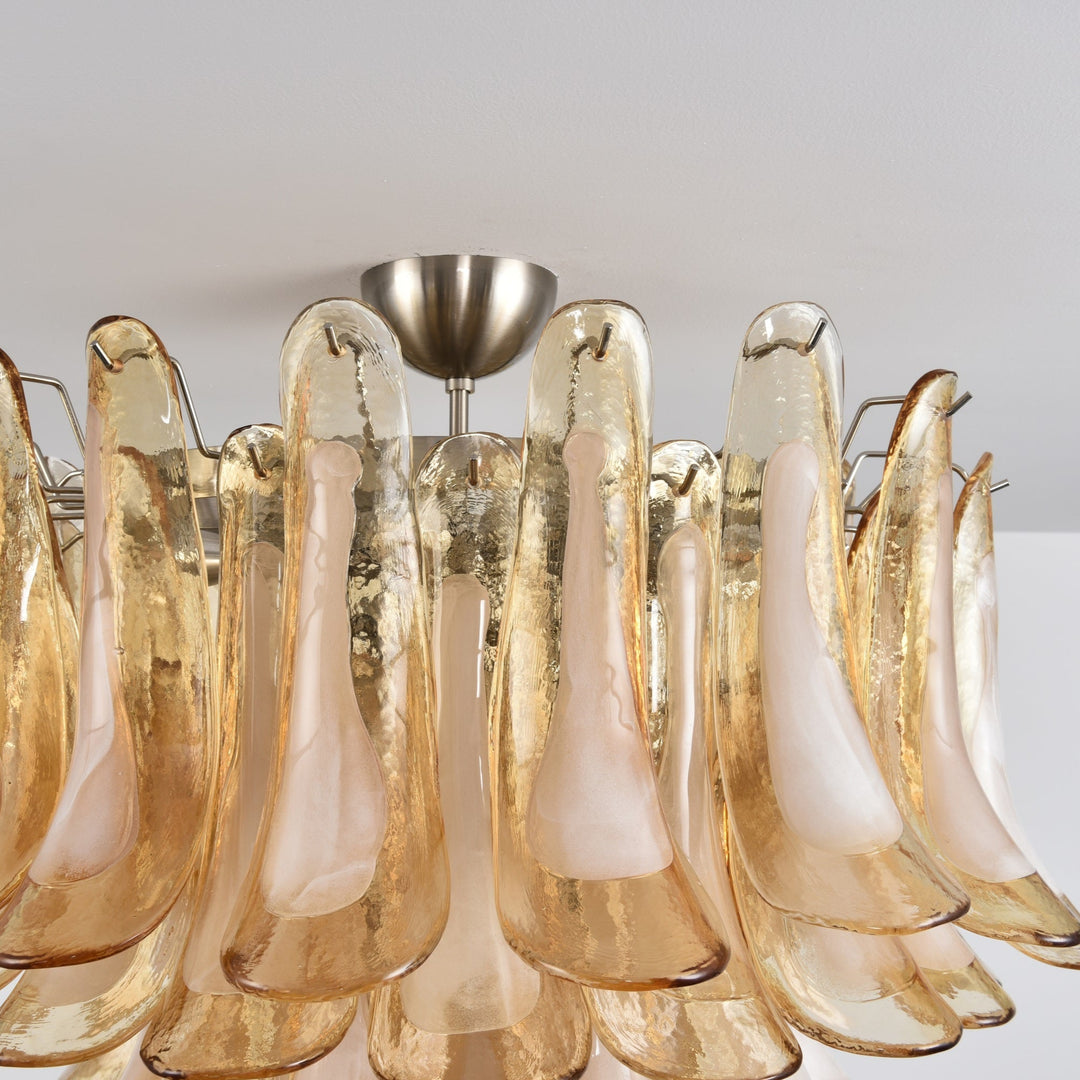 Amber Petal Glass Ceiling Lamp - Vakkerlight