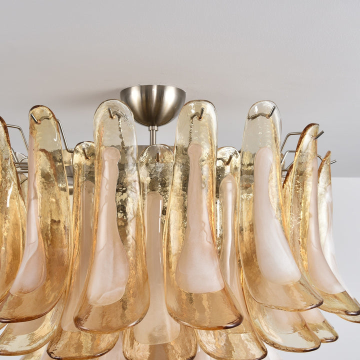 Amber Petal Glass Ceiling Lamp - Vakkerlight