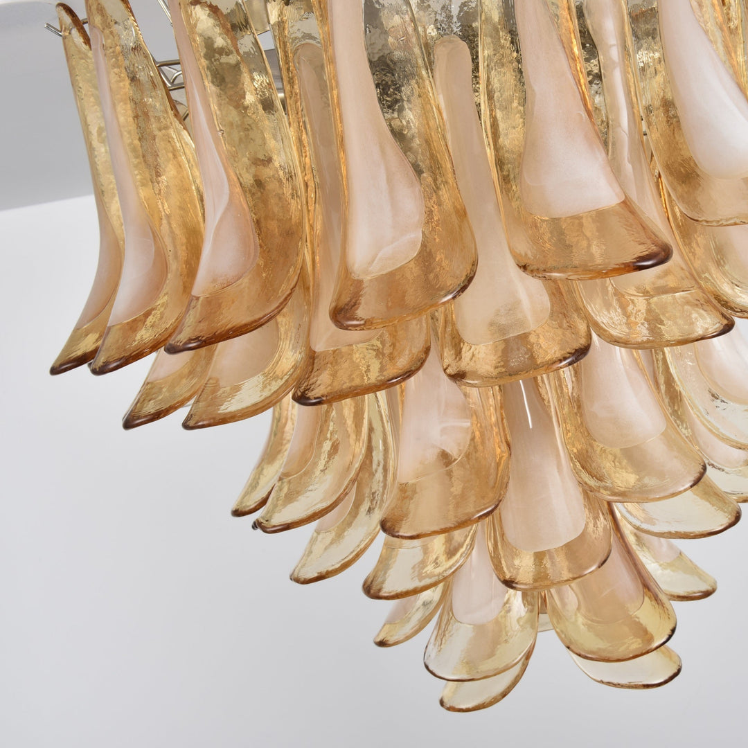 Amber Petal Glass Ceiling Lamp - Vakkerlight