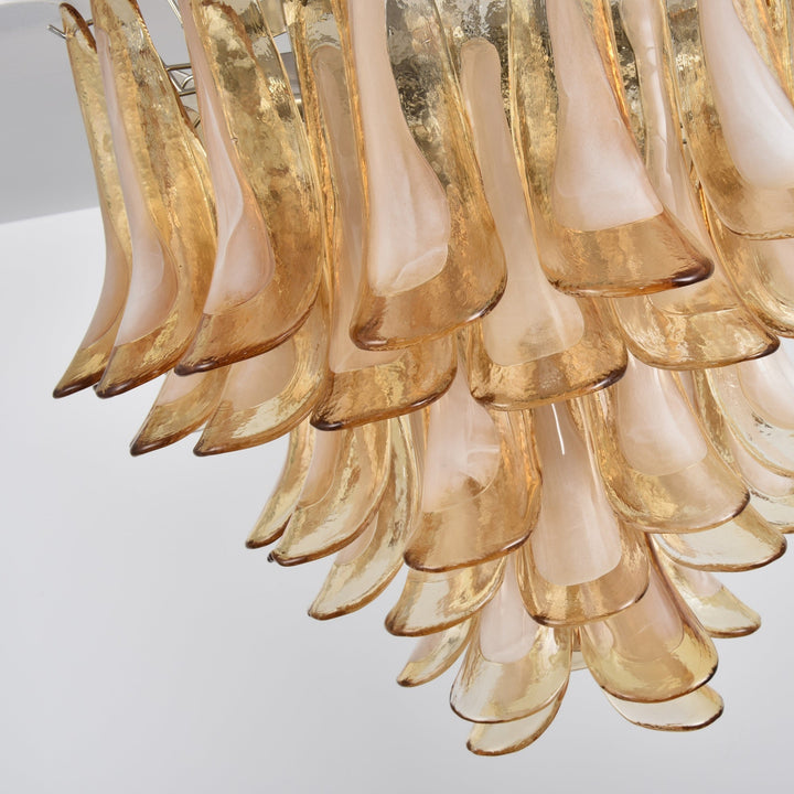 Amber Petal Glass Ceiling Lamp - Vakkerlight