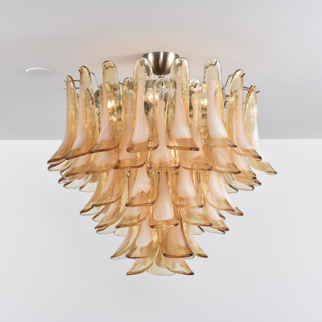 Amber Petal Glass Ceiling Lamp - Vakkerlight