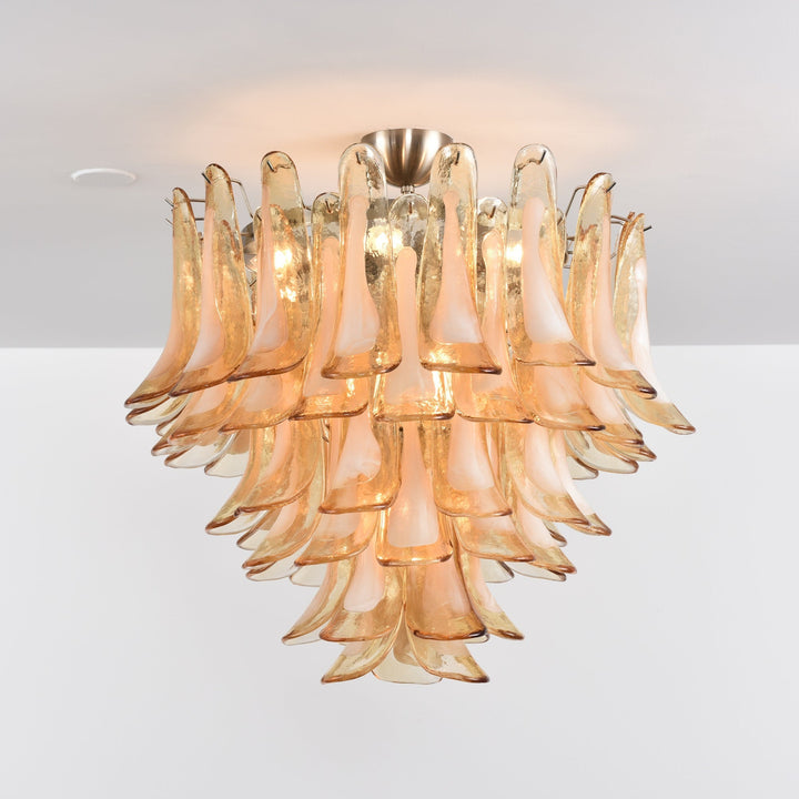 Amber Petal Glass Ceiling Lamp - Vakkerlight