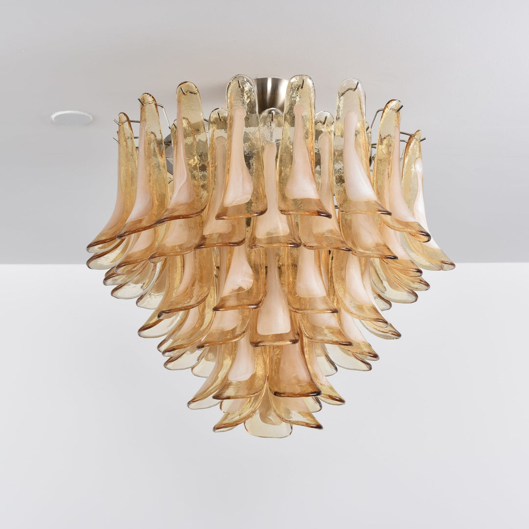 Amber Petal Glass Ceiling Lamp - Vakkerlight