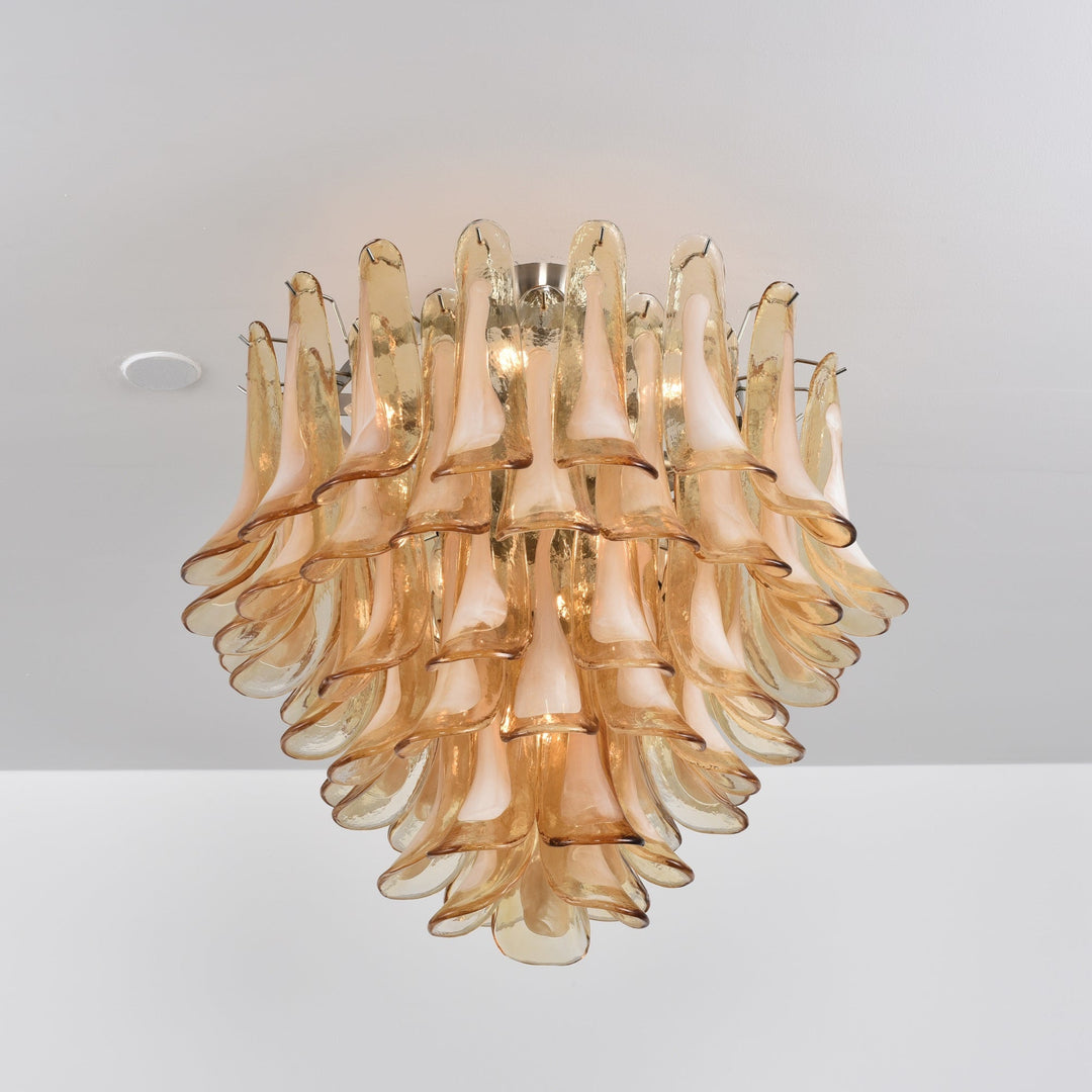 Amber Petal Glass Ceiling Lamp - Vakkerlight