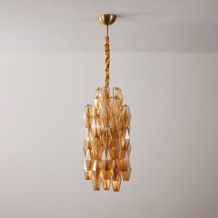 Amber Prism Long Chandelier - Vakkerlight