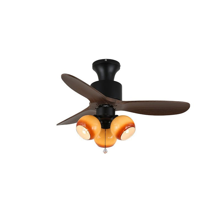 Amberglo Retro Ceiling Fan Light - Vakkerlight