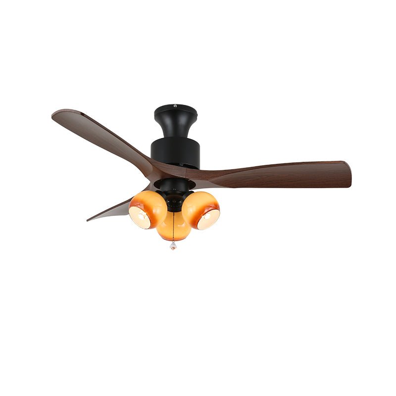 Amberglo Retro Ceiling Fan Light - Vakkerlight