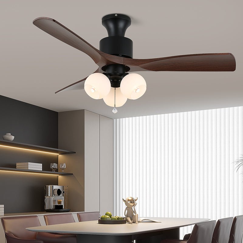 Amberglo Retro Ceiling Fan Light - Vakkerlight