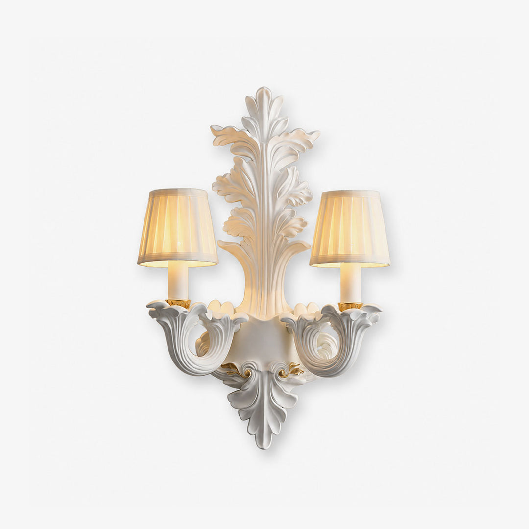 Amelie Plaster Leaf Wall Sconce