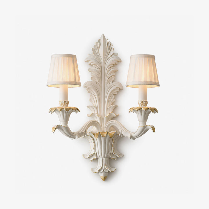 Amelie Plaster Leaf Wall Sconce