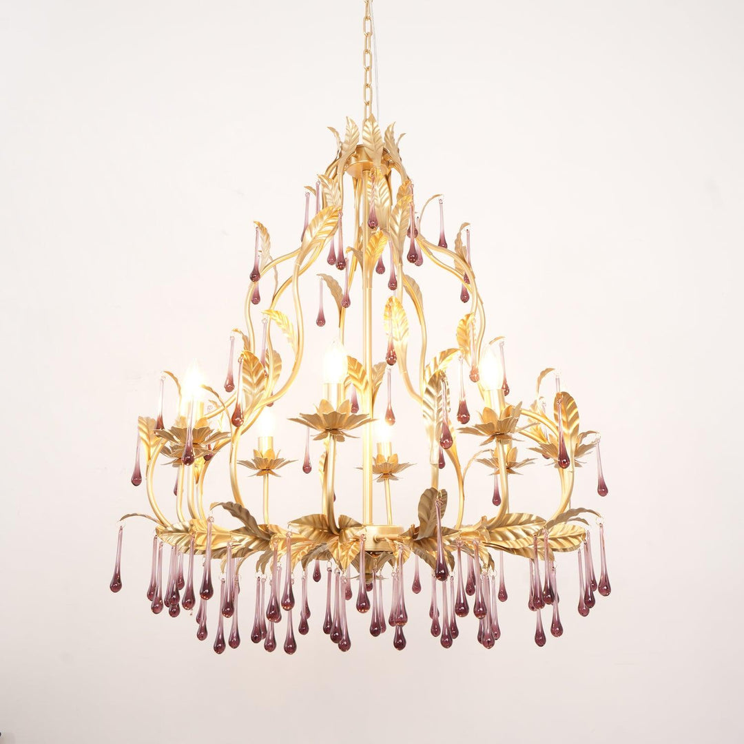 Amethyst Drops Crystal Chandelier - Vakkerlight