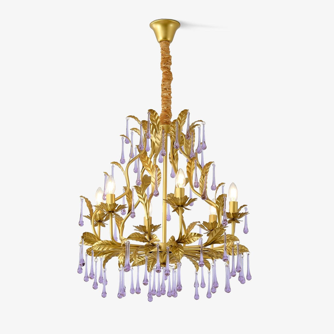 Amethyst Drops Crystal Chandelier - Vakkerlight