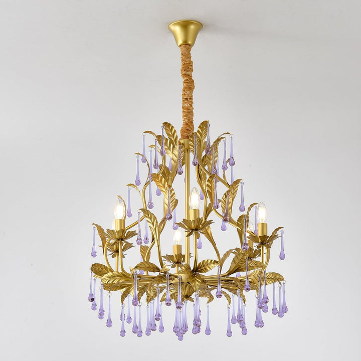 Amethyst Drops Crystal Chandelier - Vakkerlight