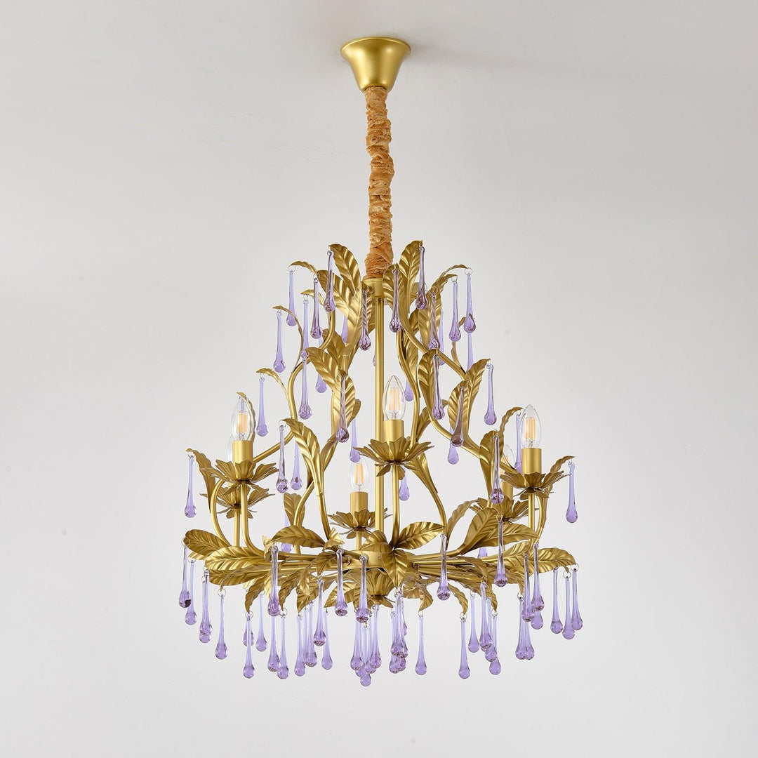 Amethyst Drops Crystal Chandelier - Vakkerlight