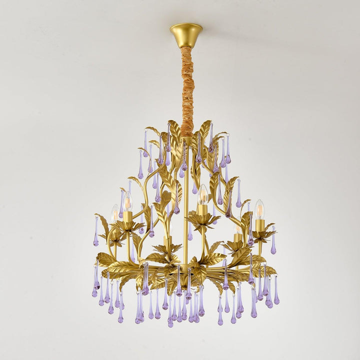 Amethyst Drops Crystal Chandelier - Vakkerlight