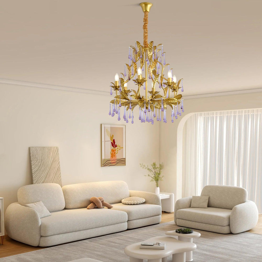 Amethyst Drops Crystal Chandelier - Vakkerlight