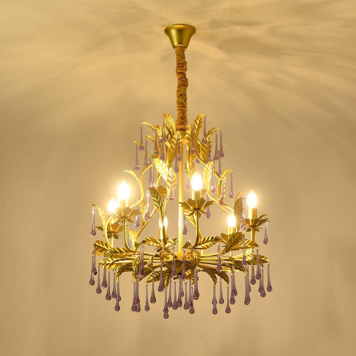 Amethyst Drops Crystal Chandelier - Vakkerlight