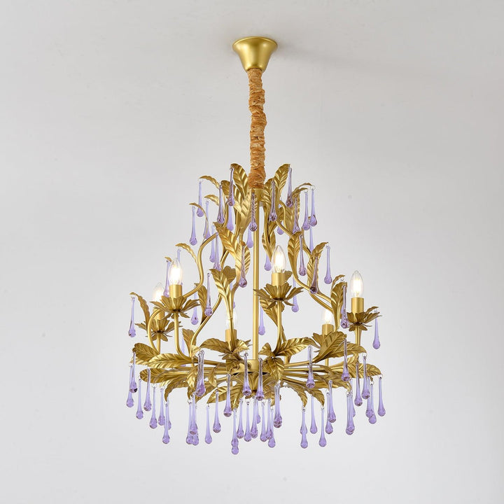 Amethyst Drops Crystal Chandelier - Vakkerlight