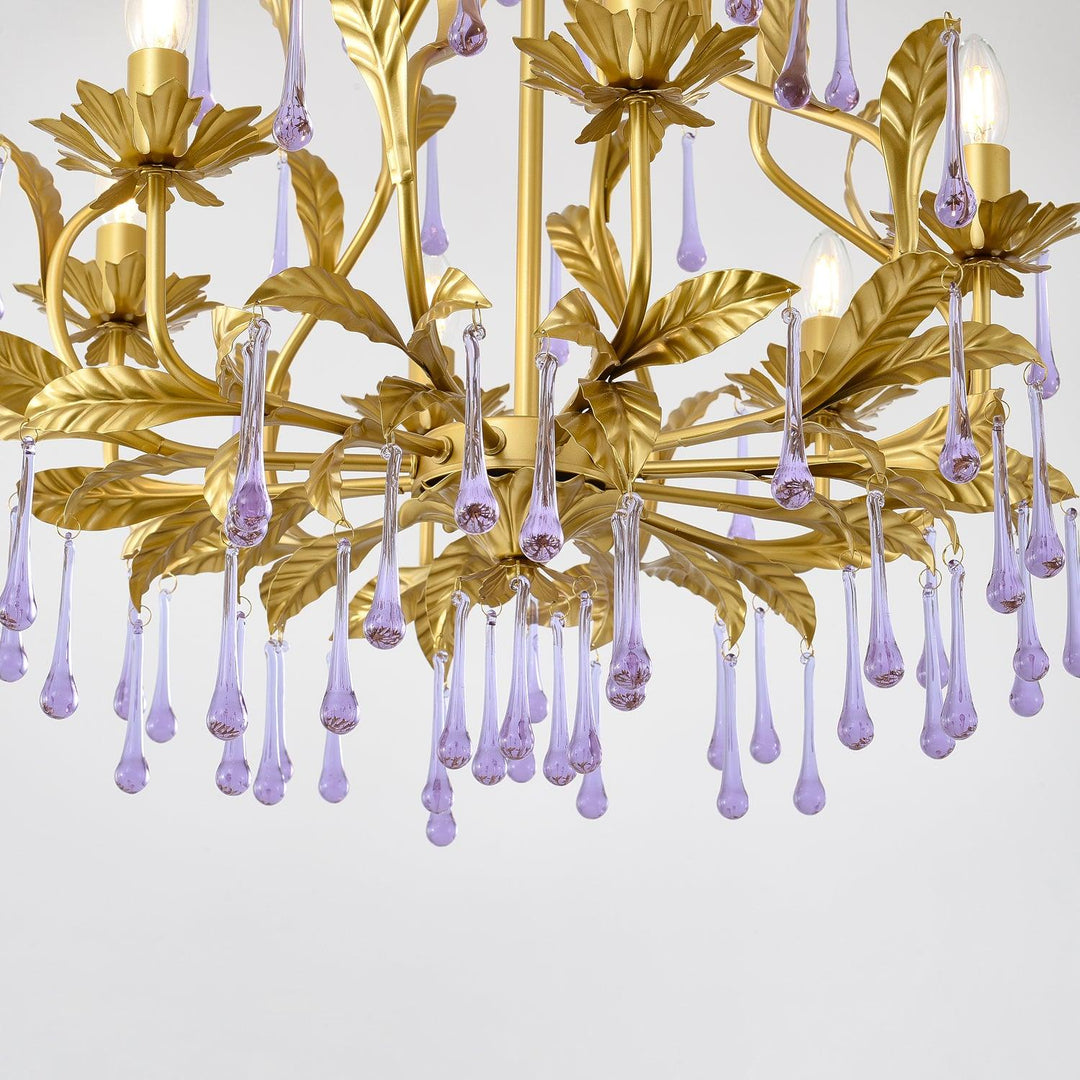 Amethyst Drops Crystal Chandelier - Vakkerlight