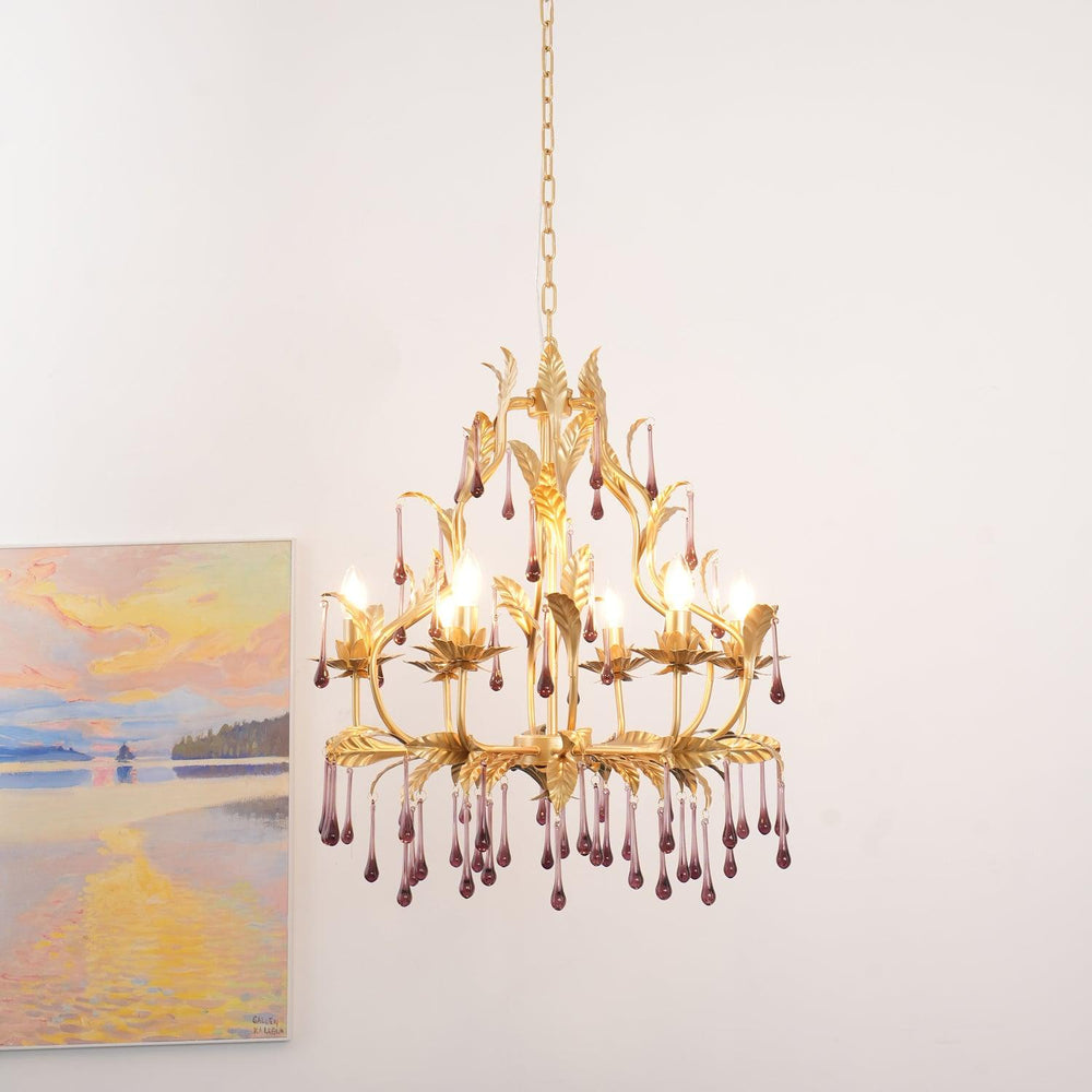 Amethyst Drops Crystal Chandelier - Vakkerlight