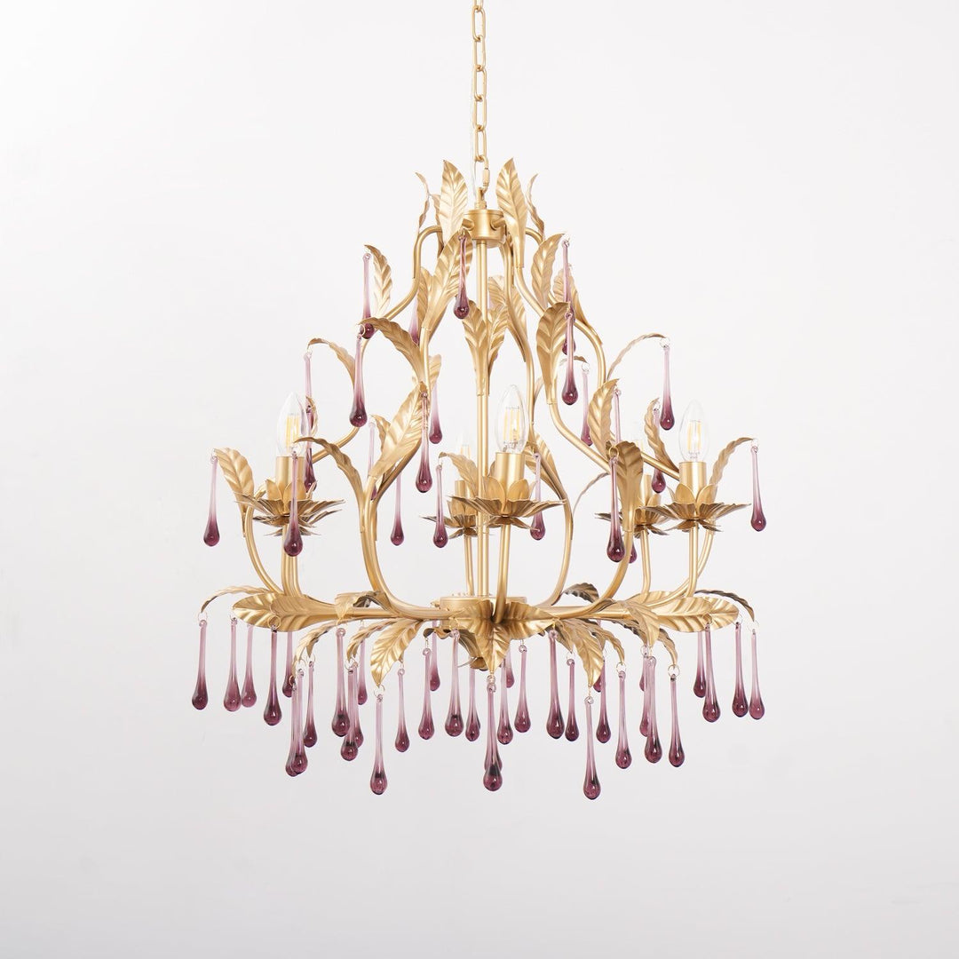 Amethyst Drops Crystal Chandelier - Vakkerlight