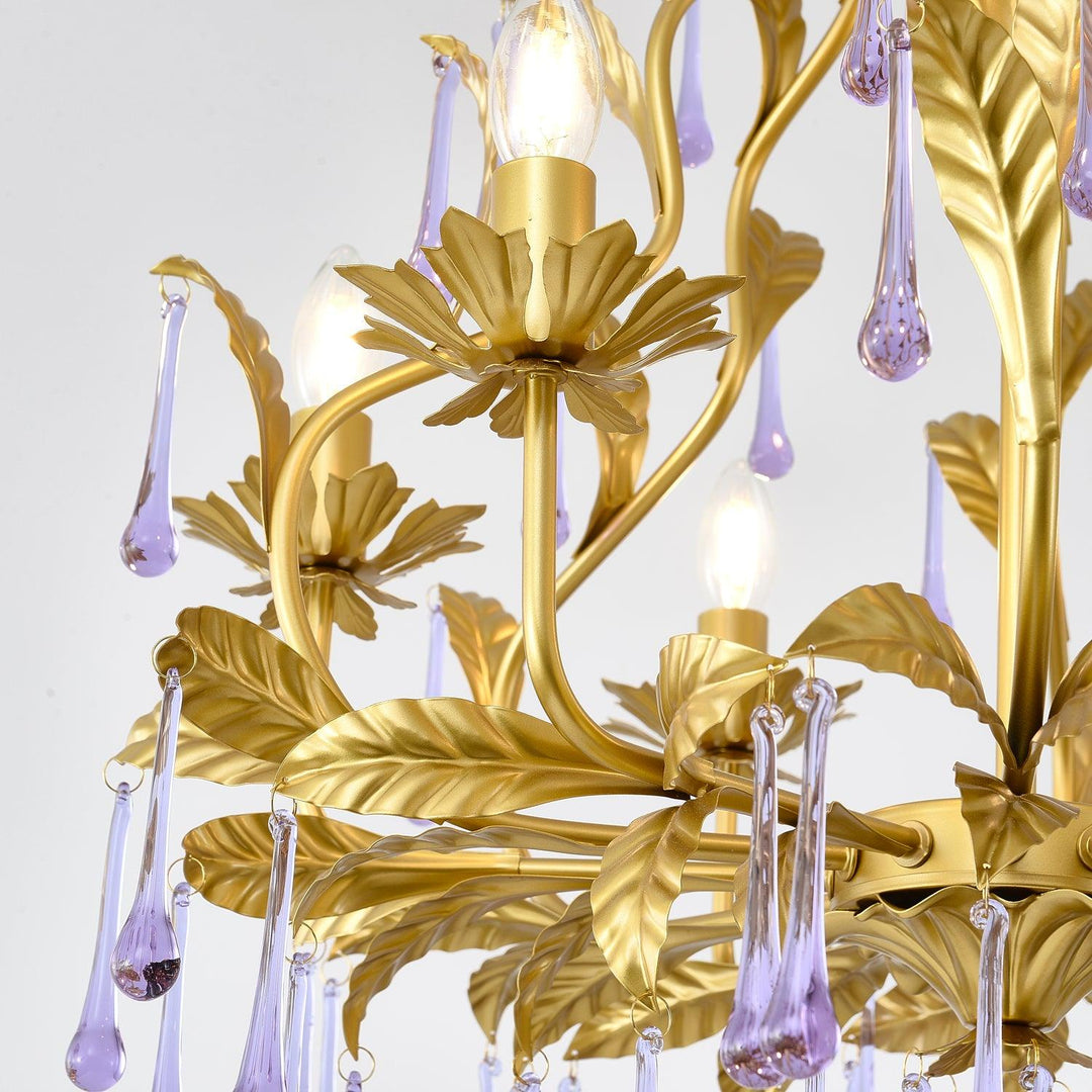 Amethyst Drops Crystal Chandelier - Vakkerlight