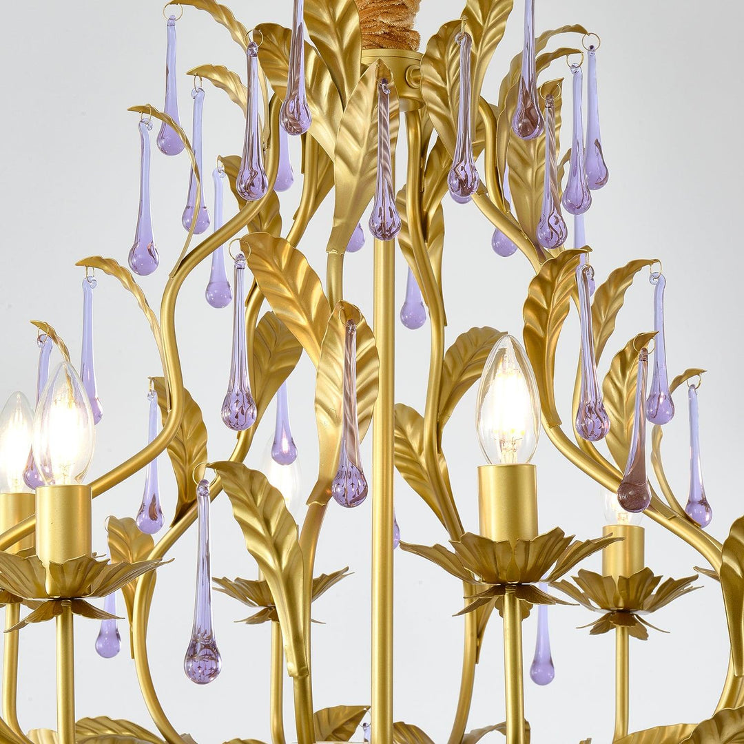 Amethyst Drops Crystal Chandelier - Vakkerlight