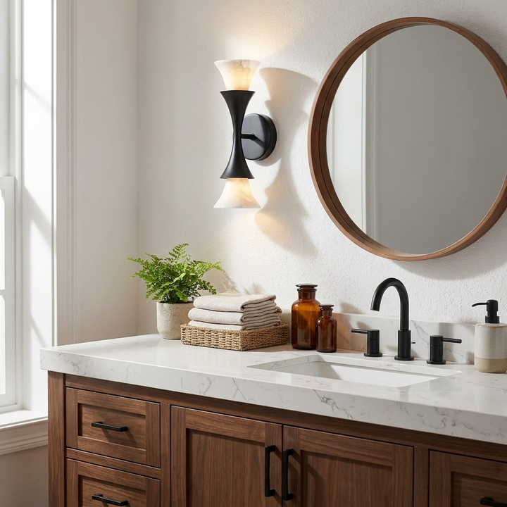 Amphora Alabaster Wall Sconce