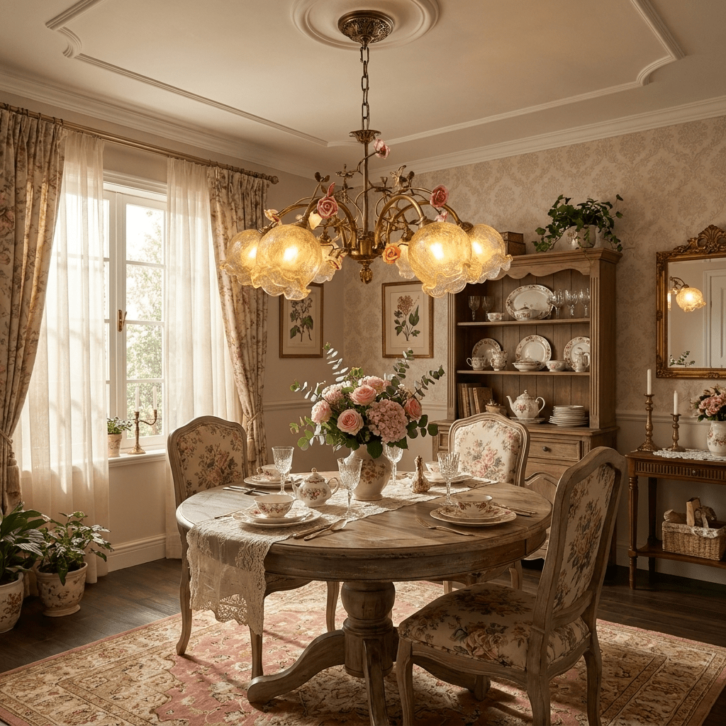 Antique Brass Rose Chandelier - Vakkerlight